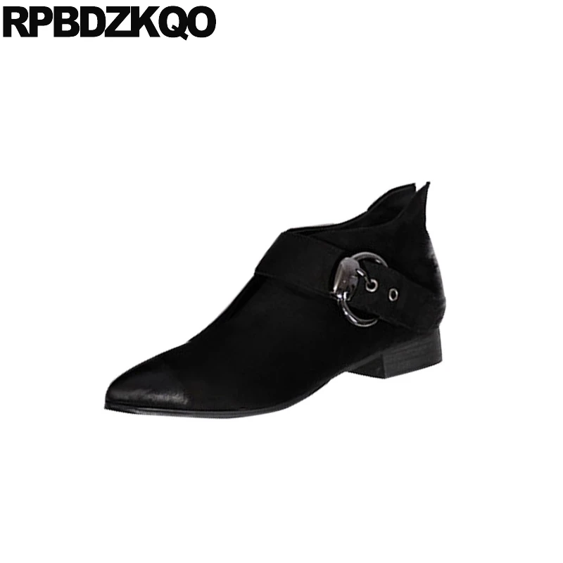 

Suede Spring Autumn Retro 2018 Metal Designer Shoes China Ankle Strap Drop Shipping Flats Women Pointed Toe High Top Ladies