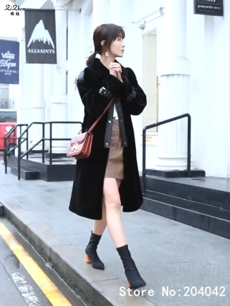 咔琦娜2019冬季新款复合皮毛一体羊毛皮草外套女收腰系带长款女-tmall.com天猫.mp4_20190719_145621.442