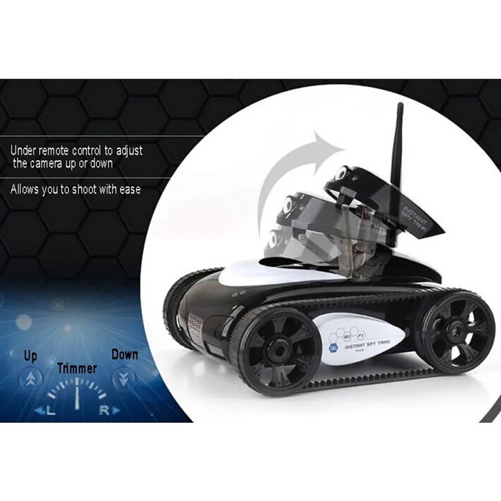 Радиоуправляемый автомобиль с камерой wifi Радиоуправляемый мини-танк 0.3MP HD камера Пульт дистанционного управления игрушки для IOS системы RC устройства со светом лучший подарок для мальчиков