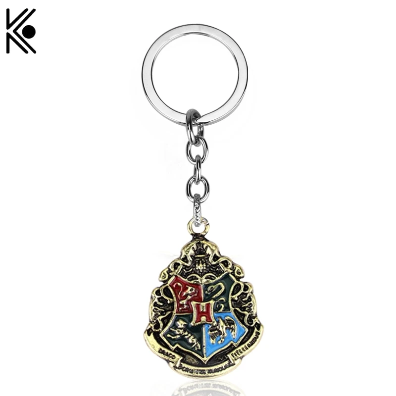 

Fashion Vintage Keychain Hogwarts Gryffindor Magic Heroes Keying Steering-Wheel The Car Key Chain Men's Gift Freeashipping