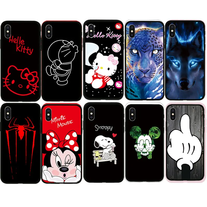 

TPU Case For iphone 5s5 se Case Cover Mickey Minnie Silicone Soft Cover Shell For Apple iPhone 6s 6 s 7 8 plus x 10 xr xs Max