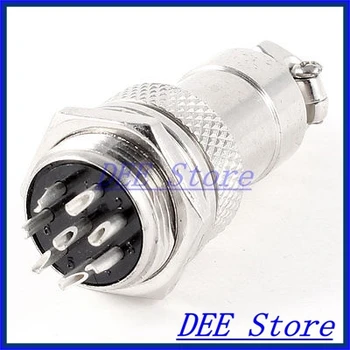 

Panel Mount Universal Aviation Connector Plug 16mm Dia Screw GX16 8Pin