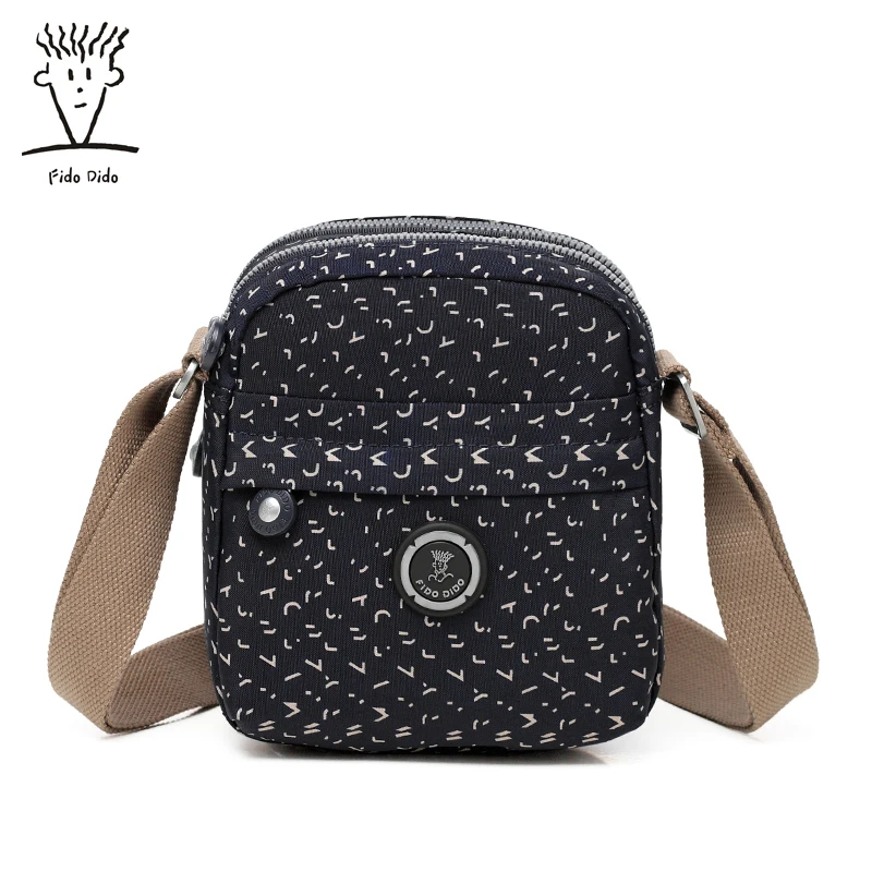 Fido Dido Waterproof Nylon Women Messenger Bags Small Purse Shoulder