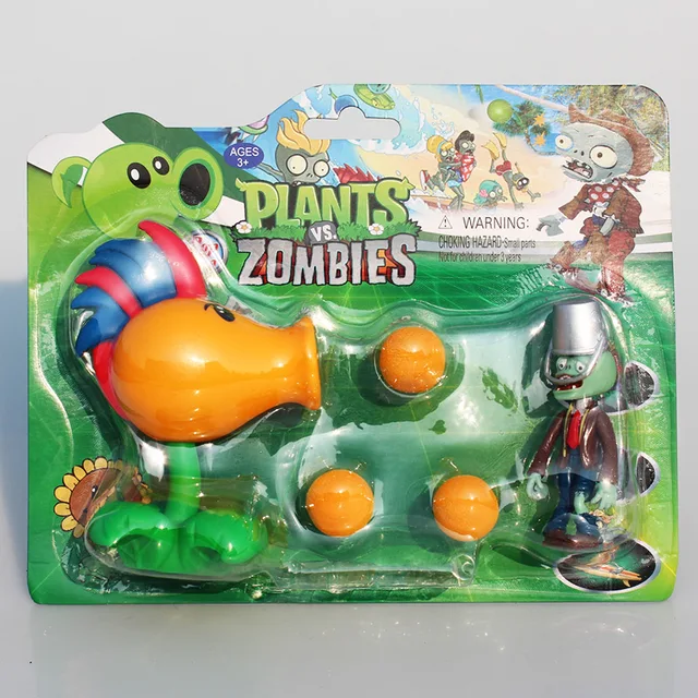 4 kinds PVZ Plants VS Zombies Figure Toy Peashooter Agriculture Gun