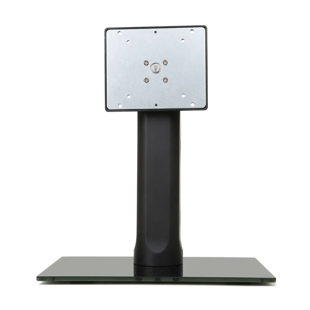 Tilt&Swivel Single LCD Monitor Stand Height Adjustable Toughened Glass Heavy Bottom For 10-24inch Monitor VESA 100&75mm (2)