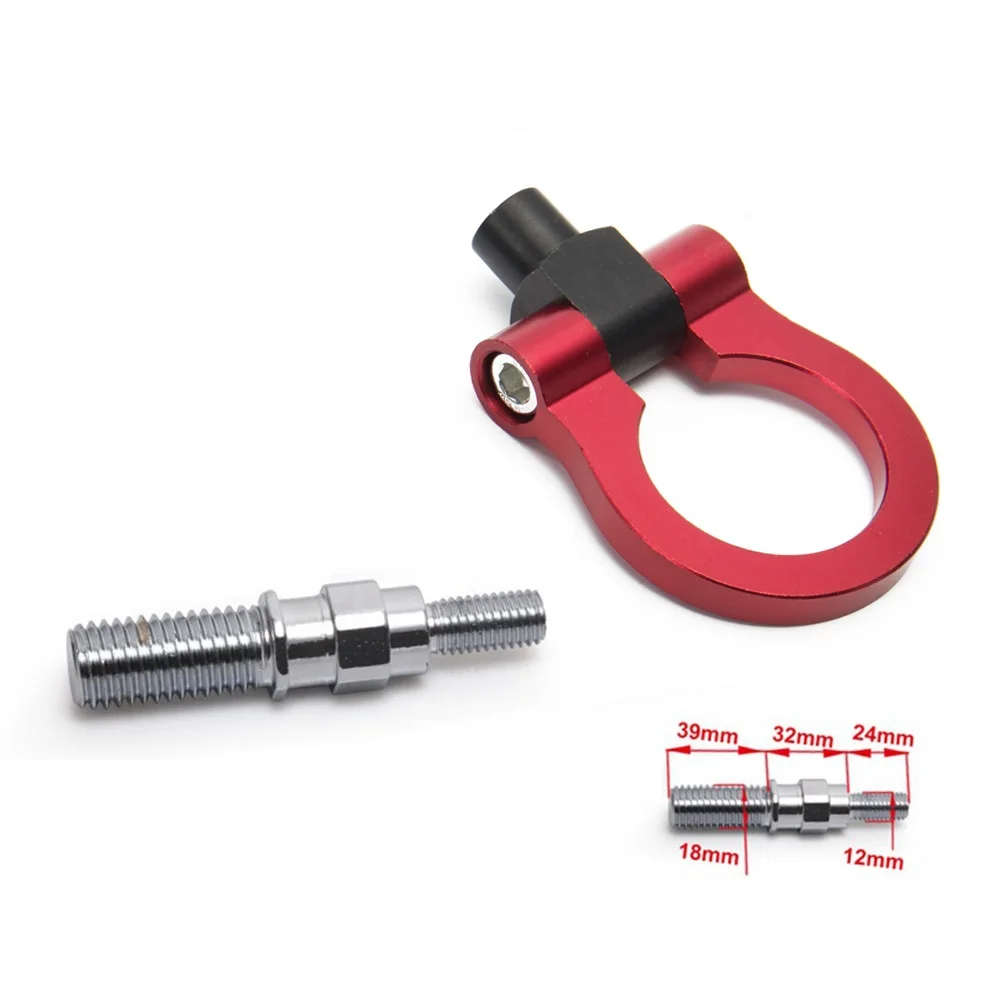 Красный Япония модели гоночный автомобиль винт алюминиевый CNC буксировочный крюк JDM гонка для Honda Toyota EP-RTH001 - Название цвета: Красный