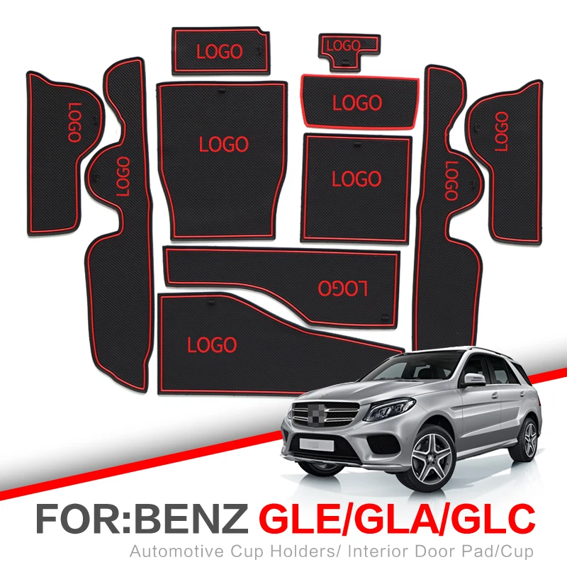 

ZUNDUO Gate slot pad For Mercedes Benz GLE GLA GLC 2011 - 2019 X156 X253 W166 Interior Door Pad Car Cup Holders Non-slip mats