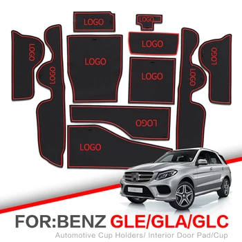 

ZUNDUO Gate slot pad For Mercedes Benz GLE GLA GLC 2011 - 2019 X156 X253 W166 Interior Door Pad Car Cup Holders Non-slip mats