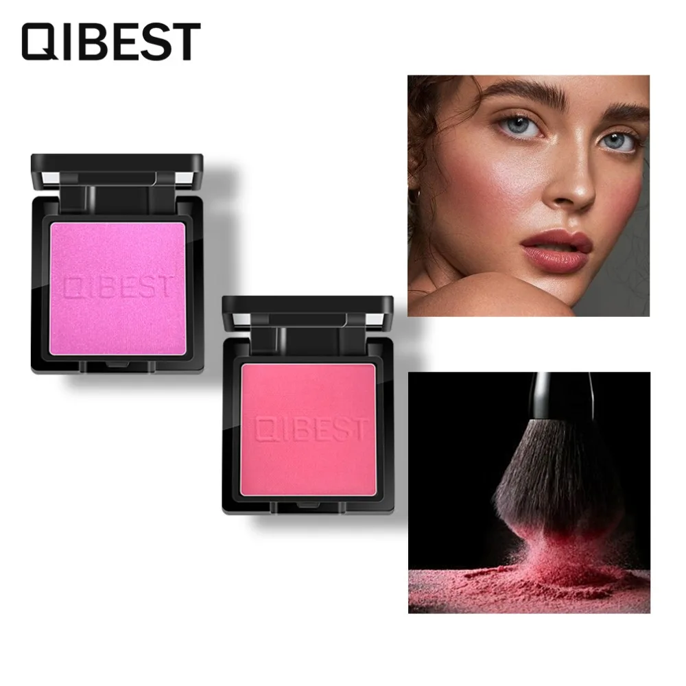 

Qibest 8 Colors Delicate Makeup Blusher Powder Natural Long Lasting Cheek Pressed Blush Foundation Face Makeup