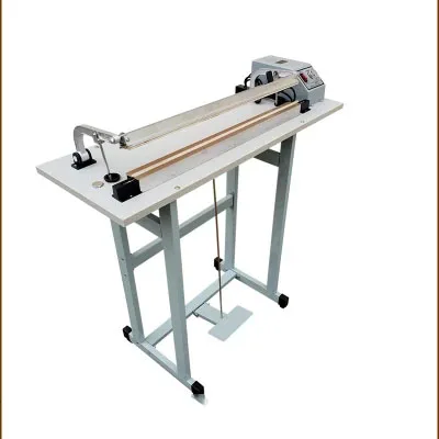 

SF-600 Pedal sealing machine for plastic bag with the knife cutting function , Pedal Impulse Plastic bag Sealer