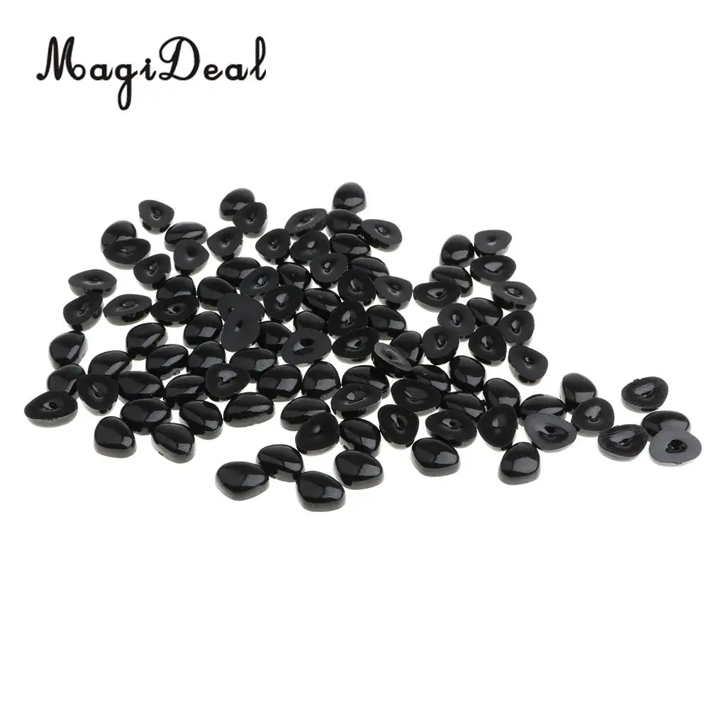 100 pieces Plastic Safety Doll Black Triangle Noses for Puppet Animal Bear Toy Craft Sewing Doll Making Supplies 11*14mm