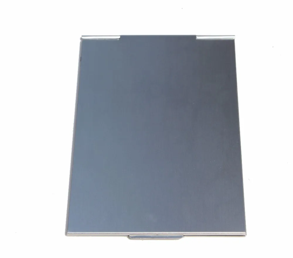 Большой размер прямоугольное одиночное компактное зеркало в алюминиевом серебристом металле# M060F 5 шт./лот