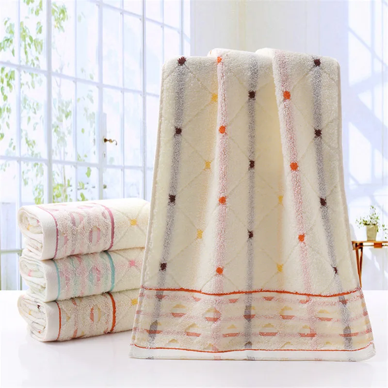 New Arrival Hand Towel Cotton Towels Solid Rhombic Plaid Jacquard Face Towel Gift Breathable Quick Dry Towels Bathroom 34*76cm
