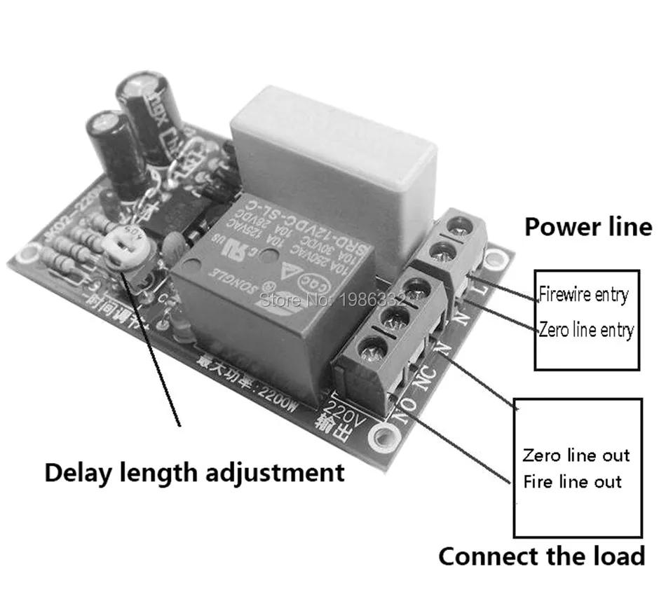 WS16 AC 220 В триггер реле времени задержки NE555 модуль Таймер задержки выключение 0~ 200 секунд Регулируемый переключатель