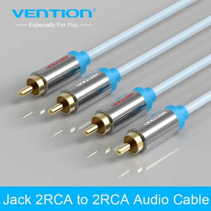

Vention Jack 2 RCA Audio Cable to 2 RCA Aux Cable for Edifer Home Theater DVD VCD iPhone Headphones