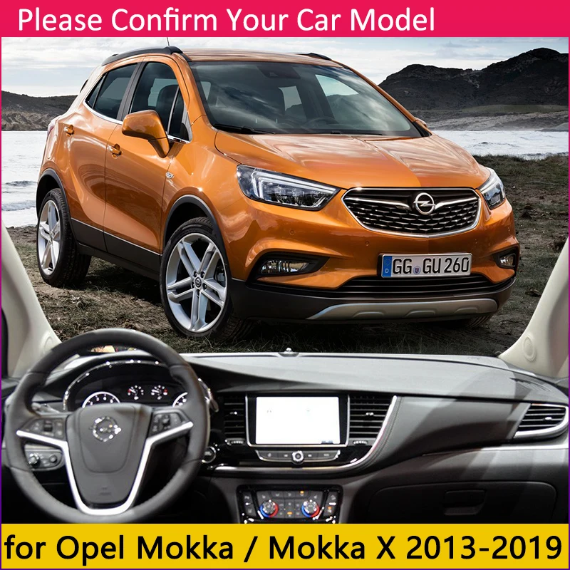 Для Opel Mokka Противоскользящий коврик на приборную панель солнцезащитный Коврик защитный ковер автомобильные аксессуары Опель МОККА X