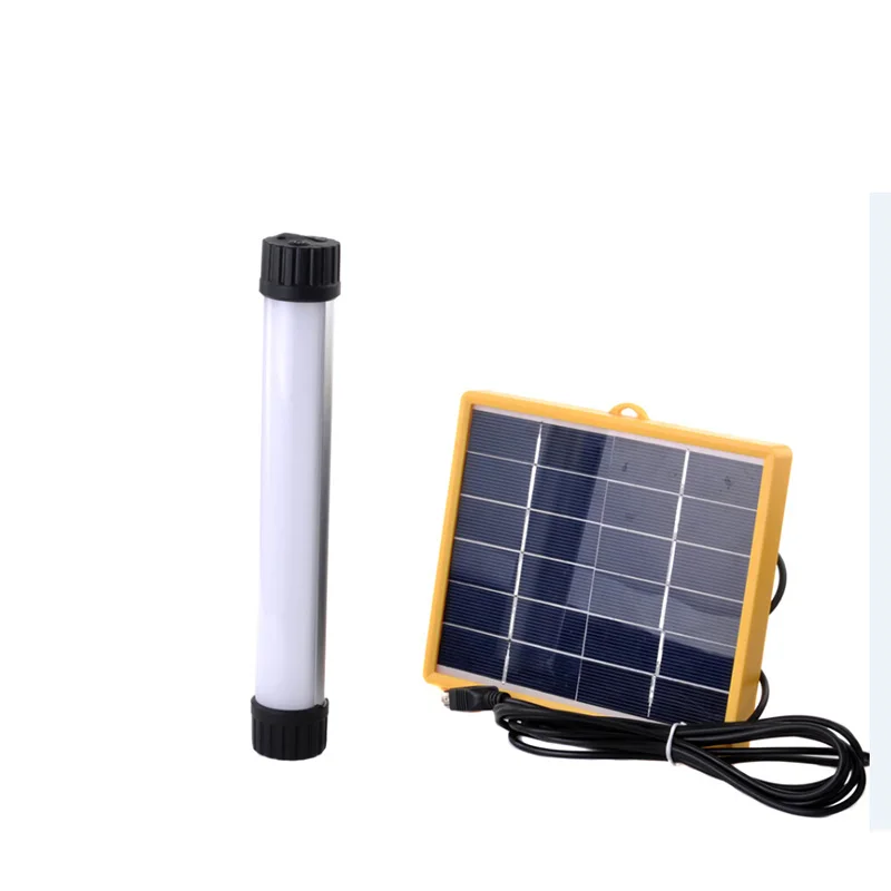 

Portable Solar Powered Generator Home Lighting System Lamp Light 3W Solar Panel USB Rechargeable Solar Tube Flashlight Lantern