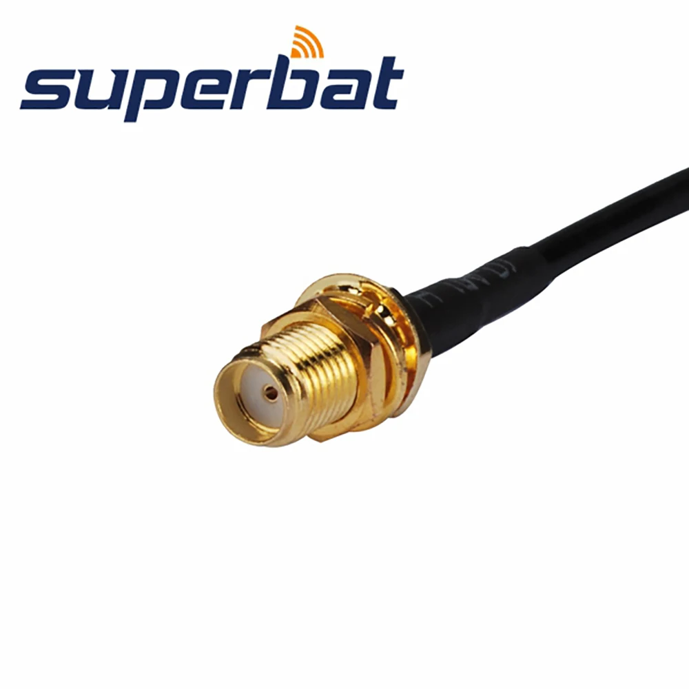 Superbat CRC9 штекер под прямым углом к SMA разъему Женский переборка RG174 10 см