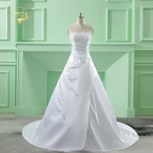 Wholesale Vestido De Noiva 2018 Classic Design Perfect Casamento Pearl A line Strapless Robe De Mariage