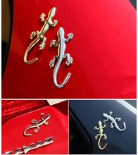 OC3D-2 3D Metal Gecko Emblem Lizard/Gecko Car Sticker Truck Logo Decal Graphics Silver/Gold mobile 3d graphics