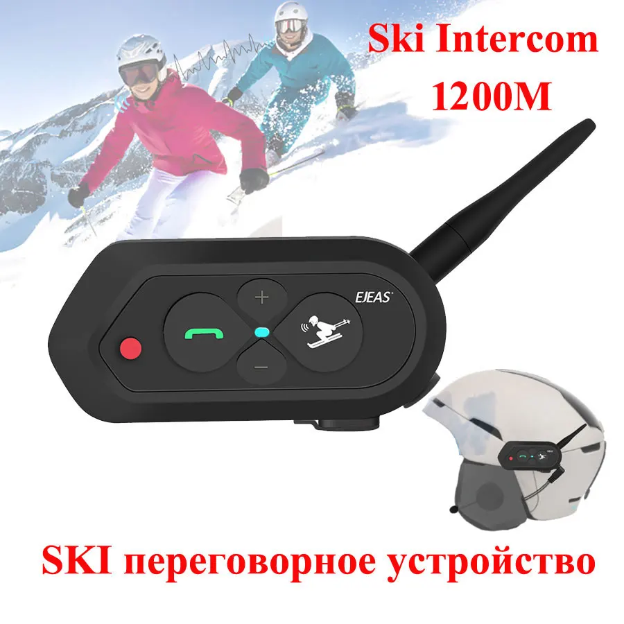EJEAS Skiing Helmet Headset Snowboard 2 Skiers Talking