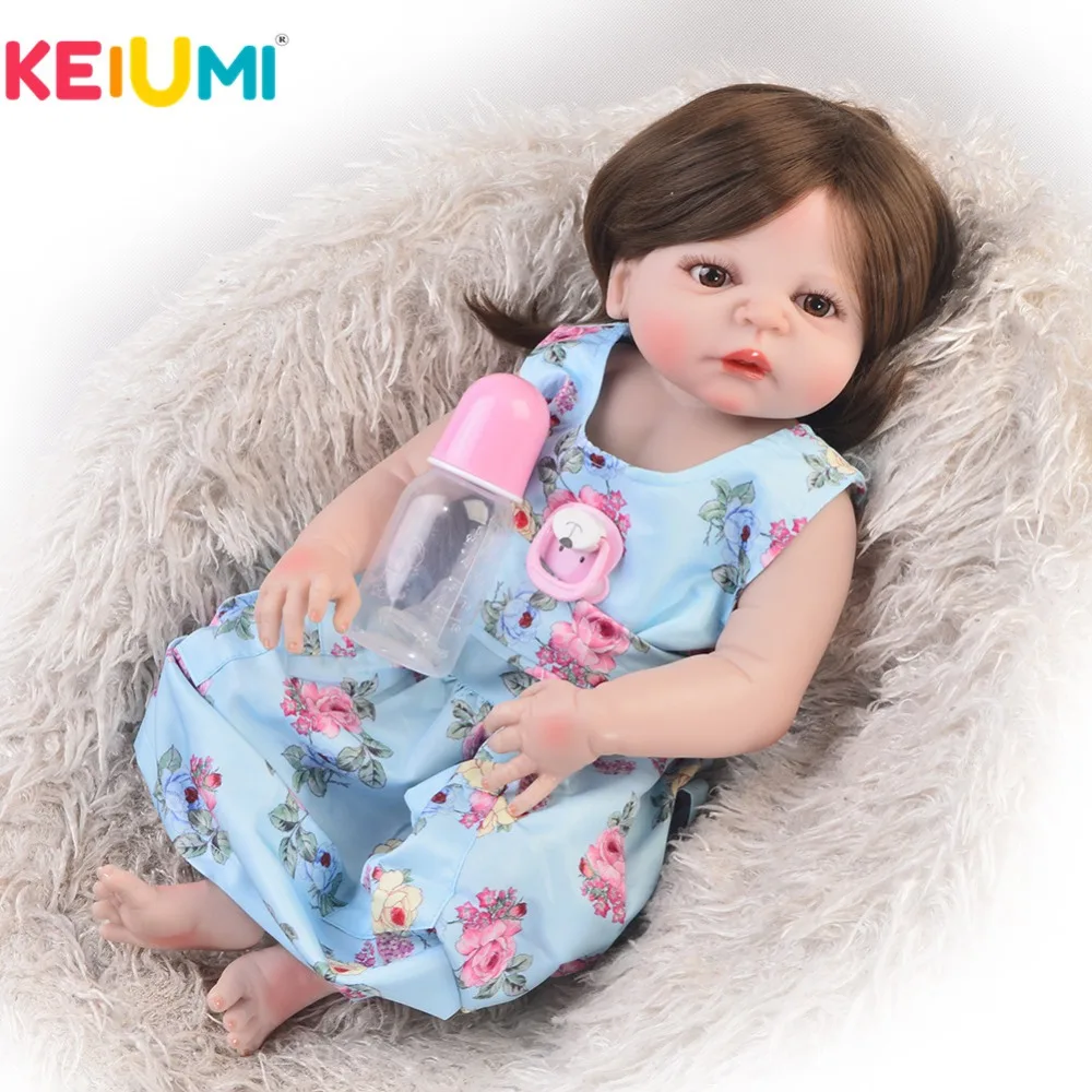 

Collectible 23 Inch Reborn Dolls With Curly Hair Lifelike Full Body Silicone Princess Doll Baby Toys For Girls Kid Birthday Gift
