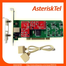Карта Asterisk TDM410P с низким профилем для 2U компьютера-2 FXO+ 2 FXS карты, Issabel, Freeswitch, digium PCI карты digium a4a