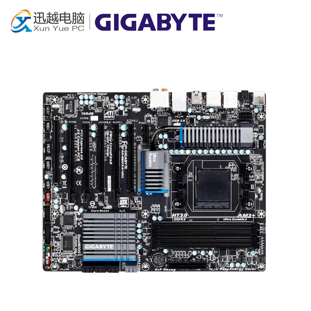 

Gigabyte GA-990FXA-UD5 Desktop Motherboard 990FXA-UD5 990FX Socket AM3 DDR3 SATA3 USB3.0 ATX