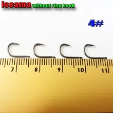 ISEAMA 4# рыболовный крючок с плоской головкой из высокоуглеродистой колючий рыболовный крючок для ловли карпа и пруда 200 шт./партия
