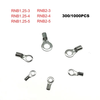 

300/1000pcs Ring bare cord end terminals Electrical crimp terminal naked wire connector RNB1.25-3~RNB2-5 wiring cable ferrules