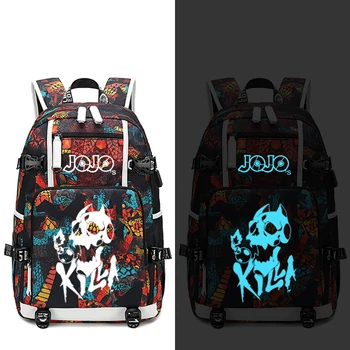 

Jo Jo Adventure Backpack USB Port Rucksack Bag Snake Pattern Teenager Student BookBags travel Shoulder Laptop Bag