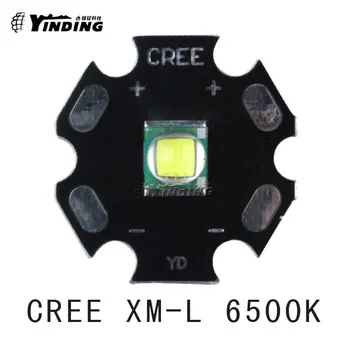

5pcs Cree Xlamp XM-L XML T6 U2 U3 6500K 10W High Power LED Emitter Blub with 20MM Heatsink For Flashlight DIY