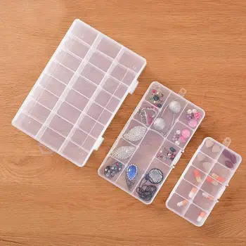 

New PP Empty Storage Container Box Case for Nail Art Tips Rhinestone Gems Jewelry Storage Box Case Holder Craft Organizer #R5