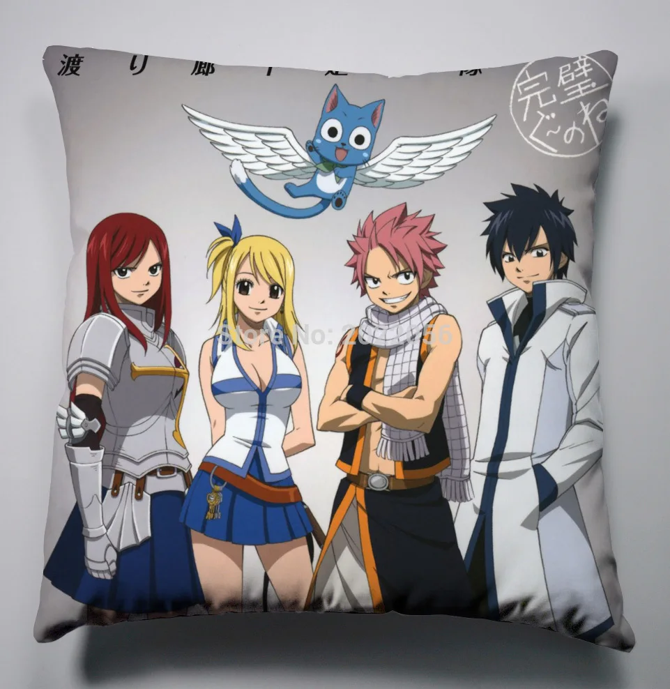 

Anime Manga Fairy Tail Pillow 40x40cm Pillow Case Cover Seat Bedding Cushion 011