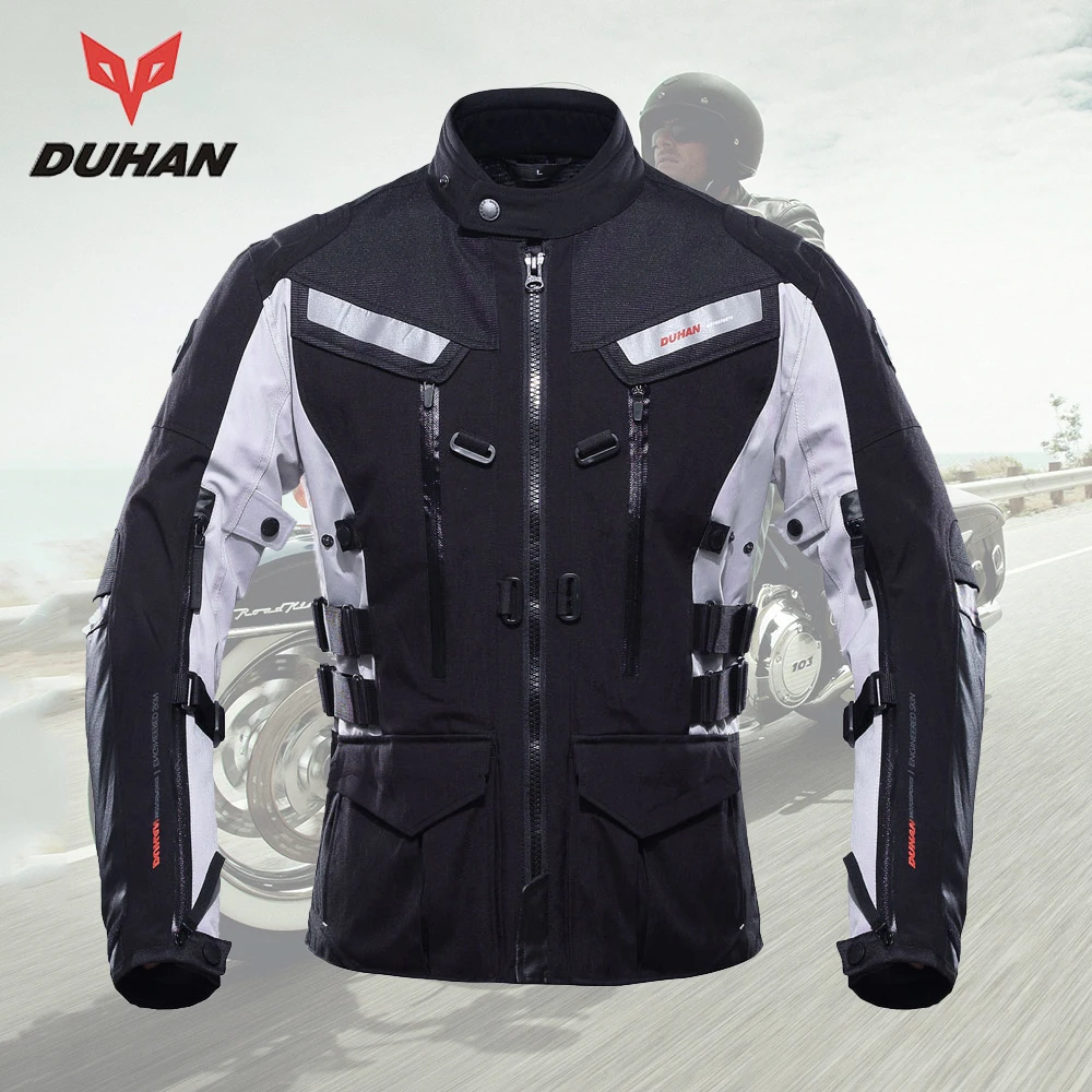 

DUHAN Motorcycle Jacket Men Waterproof Motocross Riding Equipment Gear Cold-proof Moto Jacket Outdoor Men's Sports Jacket