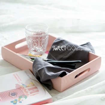 

Wood Macarons tray pink purple blue handmade rectangle cake tools for party decoration perfume/ makeup/jewelry storage box