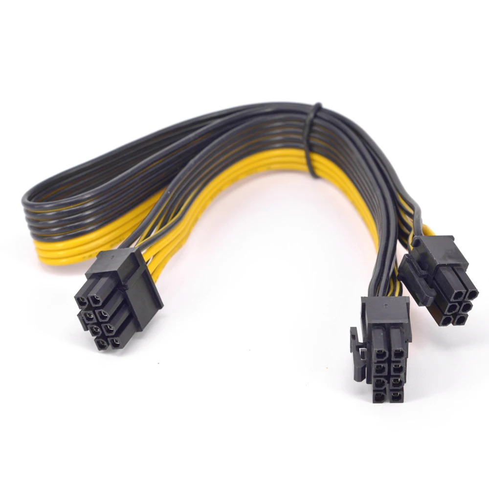 PCI e 6 контактный в 2 порта + 2pin кабель питания express графическая карта двойной 8
