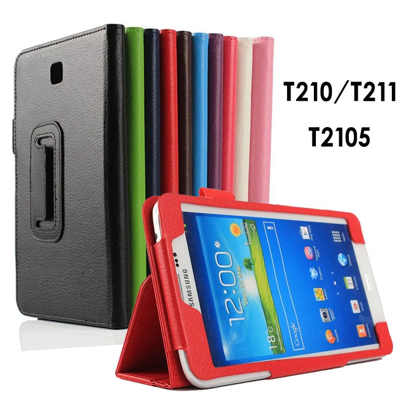 For Samsung Galaxy Tab 3 T210 T211 case stand Flip Protective Matte Litchi Solid Leather Tablet Cover for Galaxy P3200 7.0'' For Samsung Galaxy Tab 3 T210 T211 case stand Flip Protective Matte Litchi Solid Leather Tablet Cover for Galaxy P3200 7.0''