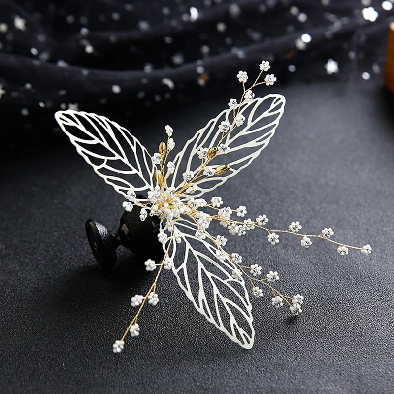 

Wedding Bridal Headwear Bows Handmade Rhinestone Pearl Hairband Headband Luxury Hair Accessories Headpiece Fascinators Gold