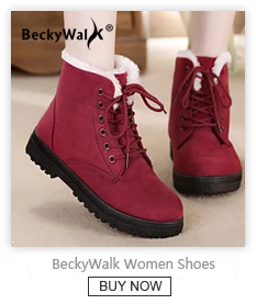 BeckyWalk/ г. Новые женские зимние ботинки Нескользящая Водонепроницаемая зимняя обувь до середины икры женская утепленная обувь с хлопковой подкладкой WSH3097