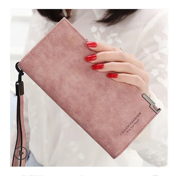 

Female Student Wallet coin Purse Card Holder Women Wallet Fashion Ladies' Frosted Wallet Female Long Korean Zipper Purse