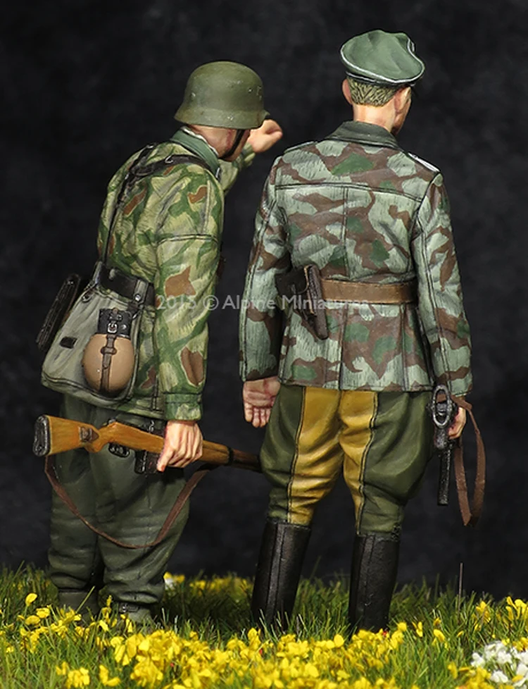 1/35 набор гренадеров 2 фигурки модель солдатика из смолы GK военная тема Второй