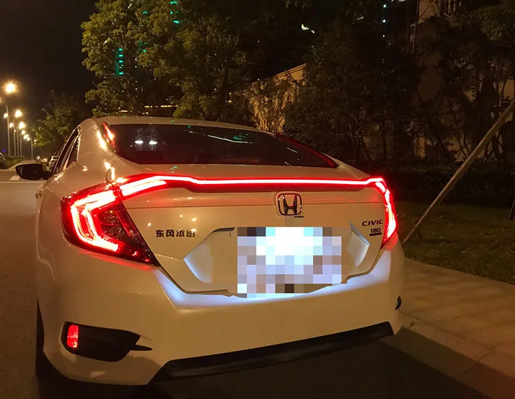 Carbo- сквозная лампа для Honda Civic задний фонарь светодиодный фонарь для CIVIC 10th