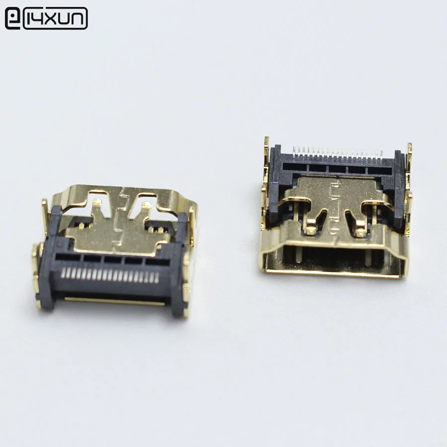 

1pcs DIY HDMI Type A Welding Type FEmale Plug jack 19 Pin DIP Connector 4 Feet Gold-plated Socket