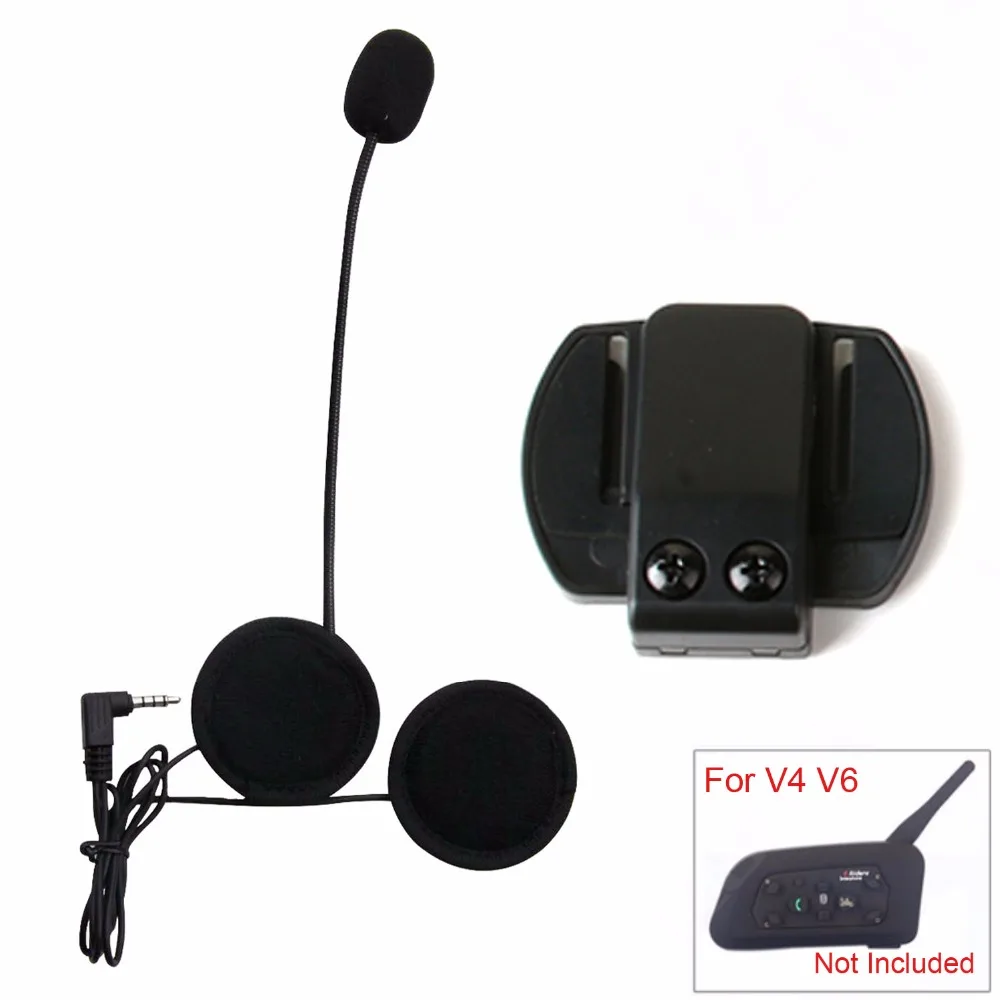 

Earphone Speaker Microphone with Clip 3.5mm Jack Plug Earphone Stereo For V6 intercom V4 interphone