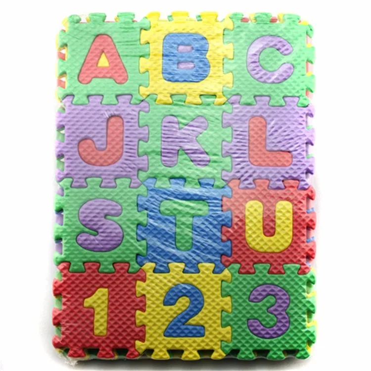 Детские Мини EVA пены алфавит, буквы, цифры пол мягкий коврик для малышей 3d головоломка Дети Развивающие игрушки 36 шт