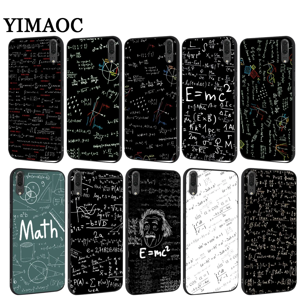 

mc2 with E=mc Math Albert Soft Case for Huawei P8 P9 Lite Mini P10 P20 P30 Plus Pro P Smart Z 2019