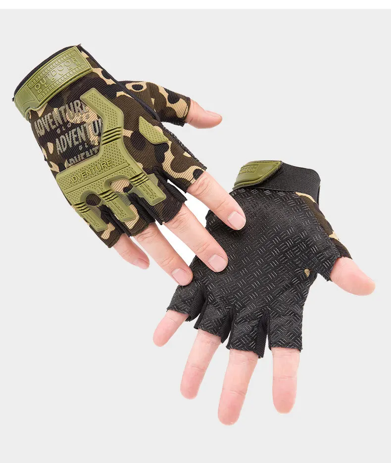 1Pair Military Fingerless Air Soft Tactical Gloves Men Half Finger for Army Sport Driving Fishing Shooting Riding Motorcycle