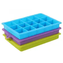 15 сетки Мягкий силиконовый квадратный лоток для льда Форма для льда контейнер кухонный бар