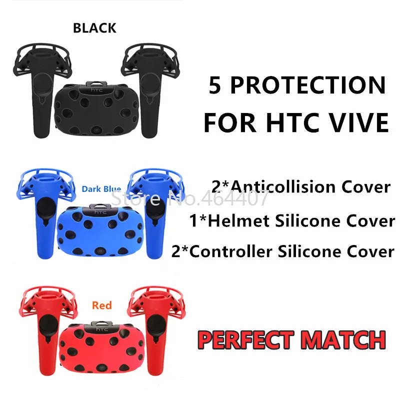 

For HTC Vive / PRO VR Controller Anti-collision Elastic Protective Cover and Helmet Silicon Protective Case Virtual Reality
